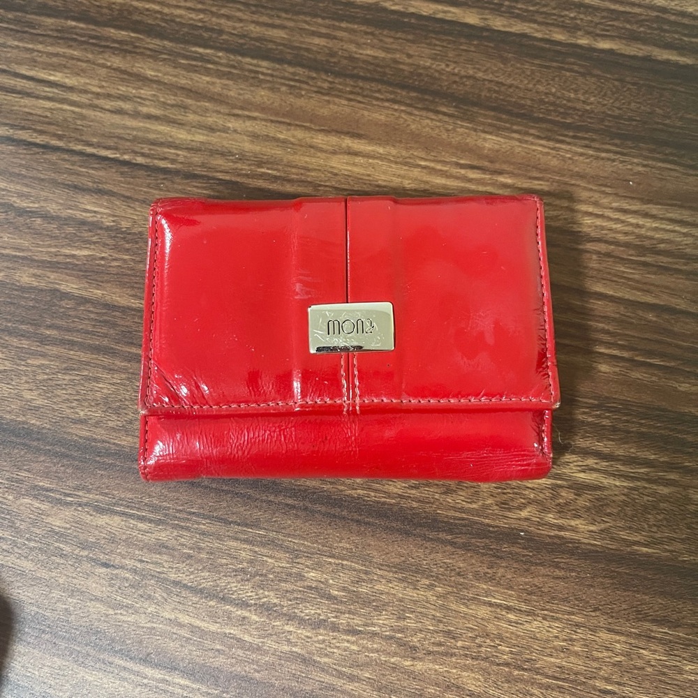 Mona Wallet Red Patent Leather